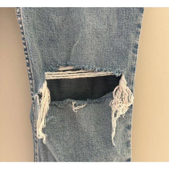 Abercrombie & Fitch Distressed Straight Leg Jeans Sz 27 - Picture 6 of 10